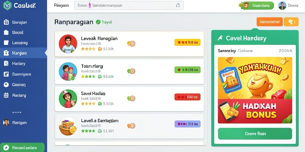 Tangkapan layar ketiga memperlihatkan fitur multiplayer dalam LANGIT77.